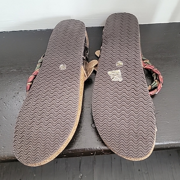 L Artiste Spring Step Sandals Womens 42 Lonian Wedge Toe Post Slide  Leather - Picture 6 of 6